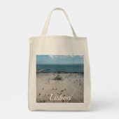 Commerce Square van bovenaf in Lissabon, Portugal Tote Bag (Achterkant)