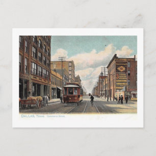Commerce St., Dallas, Texas 1905 Vintage Briefkaart