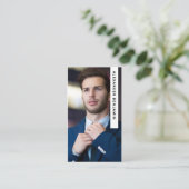Commercial Banker Foto QR Code Visitekaartje (Staand voorkant)