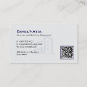 Commercial Building Contractors | Grey Minimalist Visitekaartje (Achterkant)