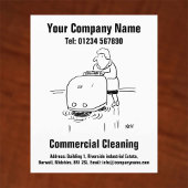 Commercial Cleaning Cartoon Design Flyer