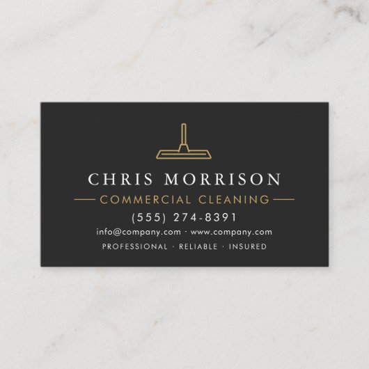 Commercial Cleaning QR Code Visitekaartje (Voorkant)