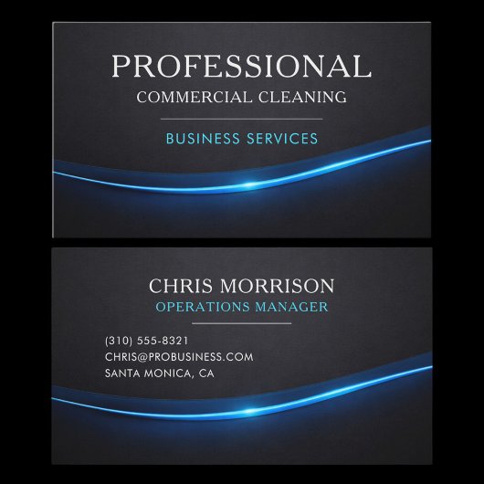 Commercial Cleaning Services Professional Visitekaartje