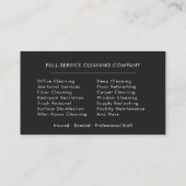 Commercial Cleaning Visitekaartje (Achterkant)