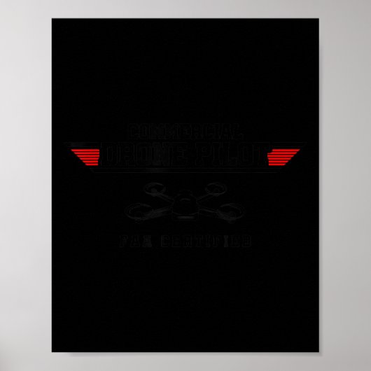 Commercial Drone Lot Faa Certified Drone Lot Drone Poster (Voorkant)