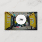 Commercial Dumpster Services Junk Removal Logo Visitekaartje (Achterkant)