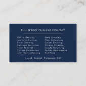 Commercial Janitorial Cleaning Visitekaartje (Achterkant)