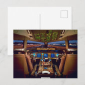 Commercial Jet Aircraft Cockpit Interior Briefkaart (Voorkant / Achterkant)