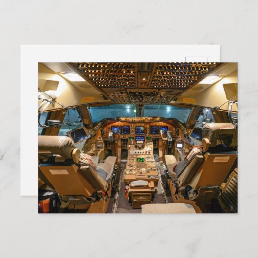 Commercial Jet Cockpit Briefkaart (Voorkant / Achterkant)