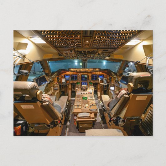Commercial Jet Cockpit Briefkaart (Voorkant)