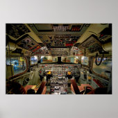 Commercial Jet Cockpit Poster (Voorkant)