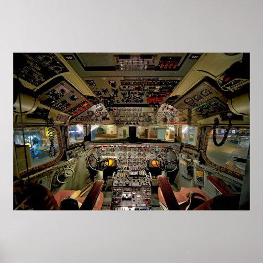 Commercial Jet Cockpit Poster (Voorkant)