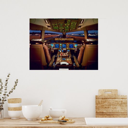 Commercial Jet Cockpit Poster (Keuken)