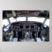 Commercial Jet Cockpit Poster (Voorkant)