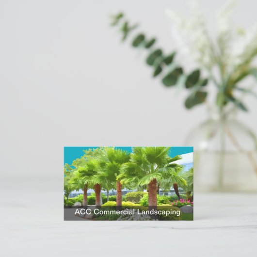 Commercial Office Landscaping Business Cards Visitekaartje (Staand voorkant)