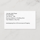 Commercial Office Landscaping Business Cards Visitekaartje (Achterkant)