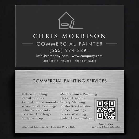 Commercial Painting QR Code Professional Visitekaartje