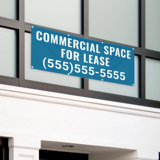Commercial Space for Lease Banner (Buitenkant Gebouw)