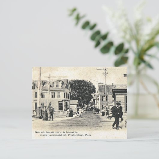 Commercial St, Provincetown, Vintage Briefkaart (Staand voorkant)