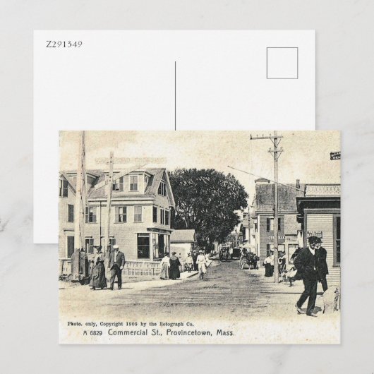 Commercial St, Provincetown, Vintage Briefkaart (Voorkant / Achterkant)