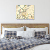Commerciale industriële kaart van Europa Canvas Afdruk (Insitu (Slaapkamer))