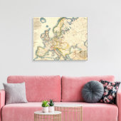Commerciale industriële kaart van Europa Canvas Afdruk (Insitu (Woonkamer))
