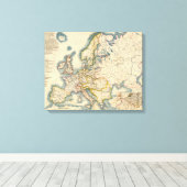 Commerciale industriële kaart van Europa Canvas Afdruk (Insitu (Houten vloer))