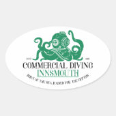 Commercieel Duiken Innsmouth Ovale Sticker (Voorkant)