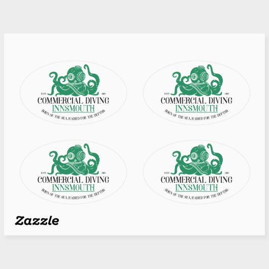 Commercieel Duiken Innsmouth Ovale Sticker (Vel)