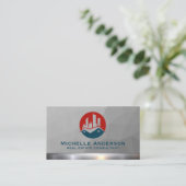 Commercieel en residentieel vastgoed visitekaartje (Staand voorkant)