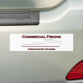 Commercieel Geviste Chesapeake Bay Deadrise Boat Bumpersticker (Op auto)