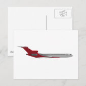 Commercieel Jet-vliegtuig: 3D-model: Briefkaart (Voorkant / Achterkant)