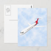 Commercieel Jet-vliegtuig: 3D-model: Briefkaart (Voorkant / Achterkant)