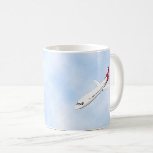 Commercieel Jet-vliegtuig: 3D-model: Koffiemok (Voorkant rechts)