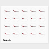 Commercieel Jet-vliegtuig: 3D-model: Ronde Sticker (Vel)