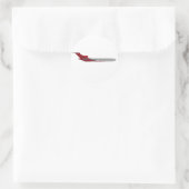 Commercieel Jet-vliegtuig: 3D-model: Ronde Sticker (Tas)