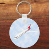 Commercieel Jet-vliegtuig: 3D-model: Sleutelhanger (Voorkant)