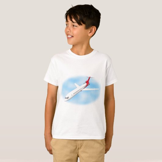 Commercieel Jet-vliegtuig: 3D-model: T-shirt (Voorkant volledig)