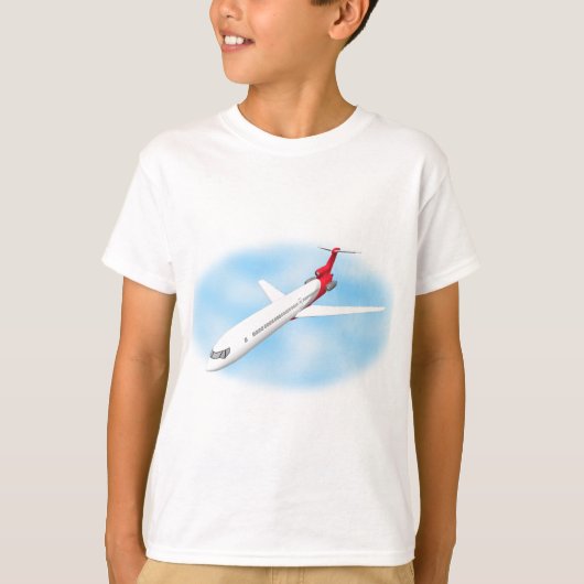 Commercieel Jet-vliegtuig: 3D-model: T-shirt (Voorkant)