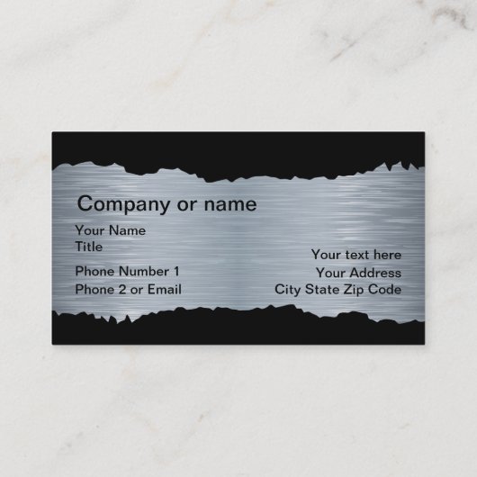 Commercieel of industrieel ontwerp visitekaartje (Achterkant)