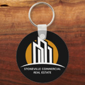 Commercieel onroerend goed Agent Chic Custom Black Sleutelhanger (Voorkant)