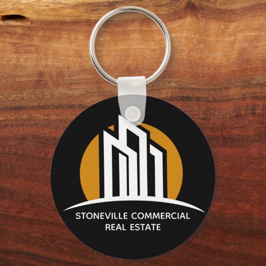 Commercieel onroerend goed Agent Chic Custom Black Sleutelhanger (Voorkant)