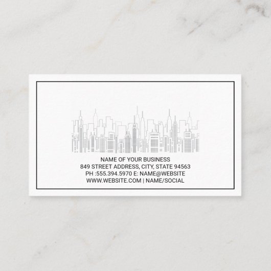 Commercieel onroerend goed | Stad binnenstad Visitekaartje (Achterkant)