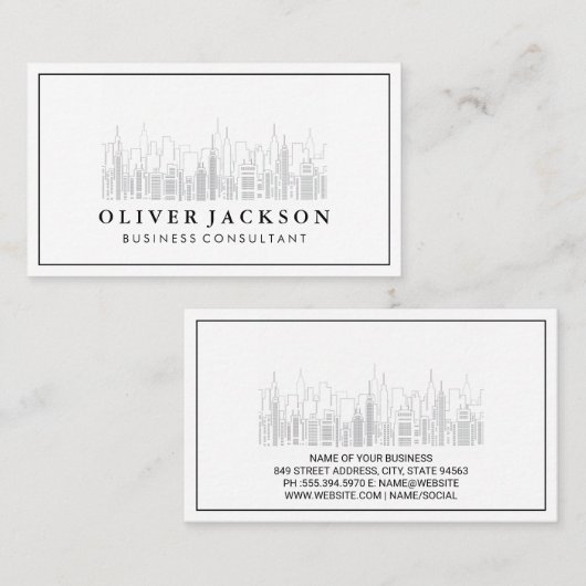 Commercieel onroerend goed | Stad binnenstad Visitekaartje (Voorkant / Achterkant)