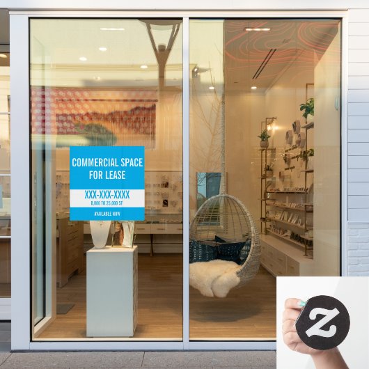 Commercieel pand op maat huren Winkelcentrum Raamsticker (Winkelraam)