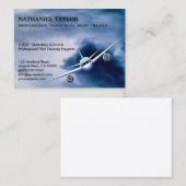 Commercieel straalvliegtuig in de Sky Aviation Lar Visitekaartje (Voorkant / Achterkant)