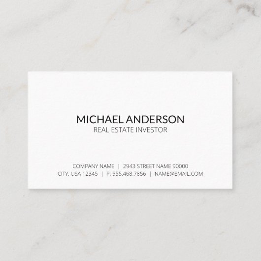 Commercieel vastgoed gebouw | leer visitekaartje (Achterkant)