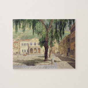 Commercieel vierkant, handelsbibliotheek en legpuzzel