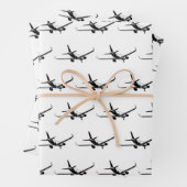 Commercieel vlak achter uitzicht grafisch motief inpakpapier vel (In situ)