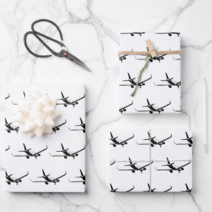 Commercieel vlak achter uitzicht grafisch motief inpakpapier vel